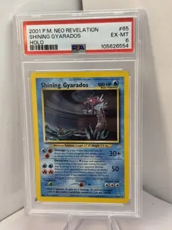 Pokemon TCG Shining Gyarados Holo Neo Revelation Card 65/64 Secret Rare - Image 1