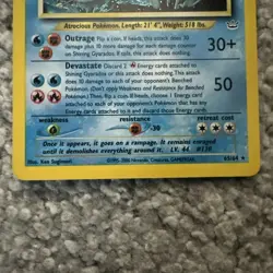 Pokemon TCG Shining Gyarados Holo Neo Revelation Card 65/64 Secret Rare - Image 3