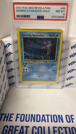 Pokemon TCG Shining Gyarados Holo Neo Revelation Card 65/64 - Image 1
