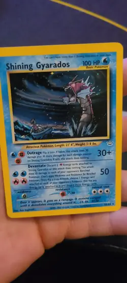 Pokemon TCG Shining Gyarados Neo Revelation Holo Card 65/64 - Image 1