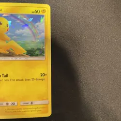 2017 Pokemon Pikachu 28/73 Holo Shining Legends Cracked Ice Holo Pokemon Card NM - Image 2