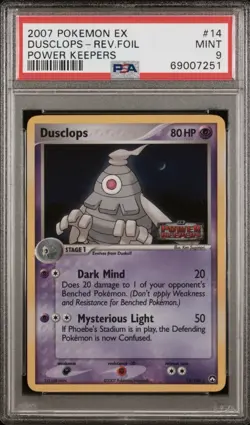 Pokemon Dusclops 14/108 Power Keepers Reverse Holo PSA 9 - Image 1