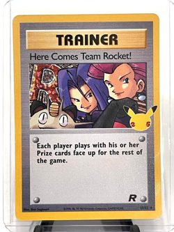 POKEMON TCG CELEBRATIONS HERE COMES TEAM ROCKET #15/82 HOLO RARE CLASSICS - Image 1