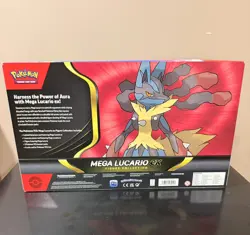 Pokemon Mega Lucario Ex Figure Collection Factory Sealed Box 5 Booster Packs - Image 3