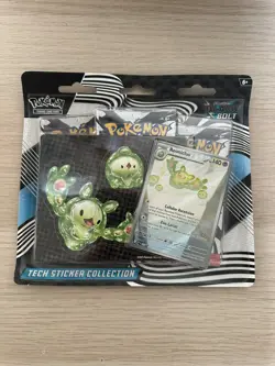 Pokemon TCG Scarlet Violet Black Bolt Tech Sticker Collection 3-Pack Blister - Image 1