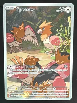 2025 Pokemon Gaming Mega Evolution - MEG EN Spearow #151/132 Illustration Rare - Image 1
