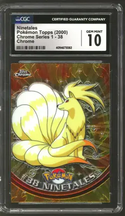 Pokemon Topps Chrome Series 1 Ninetales 38 CGC 10 GEM MINT - Image 1