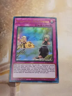 Amazoness Hot Spring - BLCR-EN039 Yugioh! Yu Gi Oh! Foil Holo Ultra Rare Nice! - Image 1