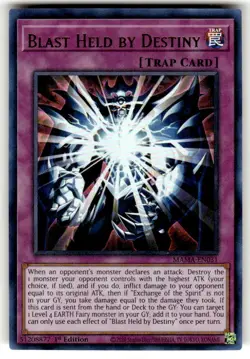 Yugioh Blast Held by Destiny MAMA-EN031 Ultra Rare 1st Ed NM - Image 1
