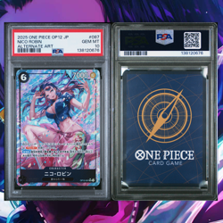 2025 ONE PIECE OP12 087 LEGACY OF THE MASTER NICO ROBIN JPN PSA 10 GEM MINT - Image 2