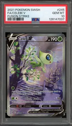 Pokemon Celebi V Fusion Strike Full Alt Art #245 PSA 10 Gem Mint - Image 1