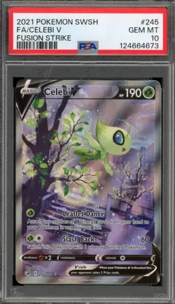 Pokemon Celebi V Fusion Strike Full Alt Art #245 PSA 10 Gem Mint - Image 1