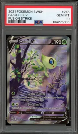 Pokemon Celebi V Fusion Strike Full Alt Art #245 PSA 10 Gem Mint - Image 1