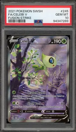 Pokemon Celebi V Fusion Strike Full Alt Art #245 PSA 10 Gem Mint - Image 1