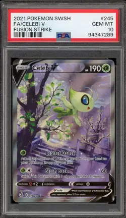 Pokemon Celebi V Fusion Strike Full Alt Art #245 PSA 10 Gem Mint - Image 1