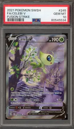 Pokemon Celebi V Fusion Strike Full Alt Art #245 PSA 10 Gem Mint - Image 1