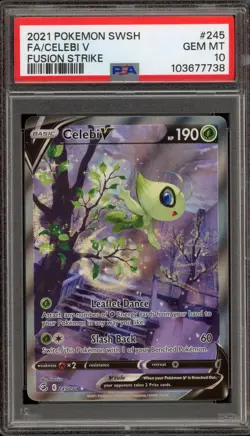 Pokemon Celebi V Fusion Strike Full Alt Art #245 PSA 10 Gem Mint - Image 1