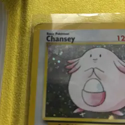 Pokemon Chansey 3/102 Base Set Unlimited Holo WOTC Vintage TCG Card 003/102 Rare - Image 3