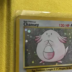 Pokemon Chansey 3/102 Base Set Unlimited Holo WOTC Vintage TCG Card 003/102 Rare - Image 4