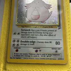 Pokemon Chansey 3/102 Base Set Unlimited Holo WOTC Vintage TCG Card 003/102 Rare - Image 5