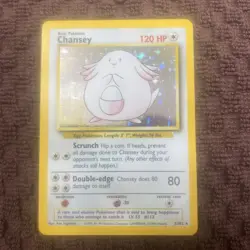 Pokemon Chansey Holo TCG Card Base Set 003/102 Near mint - Image 1