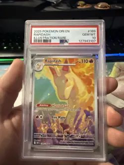 Pokemon TCG Rapidash Destined Rivals Illustration Rare Card 189/182 PSA 10 - Image 1