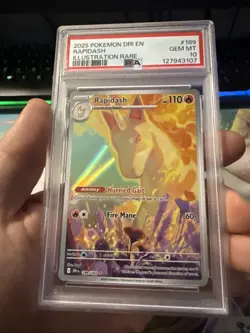Pokemon TCG Rapidash Destined Rivals Illustration Rare Card 189/182 PSA 10 - Image 4