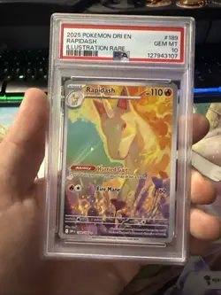 Pokemon TCG Rapidash Destined Rivals Illustration Rare Card 189/182 PSA 10 - Image 5