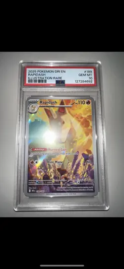Pokemon TCG Rapidash 189/182 Destined Rivals Illustration Rare - PSA 10 - Image 1