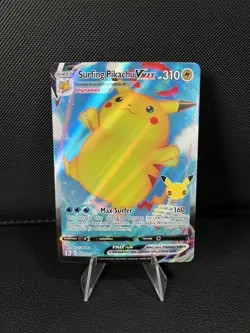 Surfing Pikachu VMAX 009/025 - Pokemon Celebrations Sword Shield Rare Card -NM - Image 1
