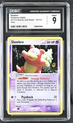 CGC 9 MINT Slowbro 2004 EX Fire Red & Leaf Green 14/112 Holo Pokemon Card - Image 1