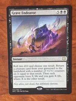 Grave Endeavor MTG Magic the Gathering Card NM Near Mint AFC - Image 1