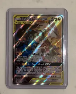 Pokemon Reshiram & Zekrom GX Full Art Tag Team Holo Card 222/236 English (NM) - Image 1