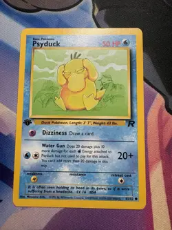 Pokemon TCG Team Rocket #65/82 Psyduck 1st Edition Card - Image 1