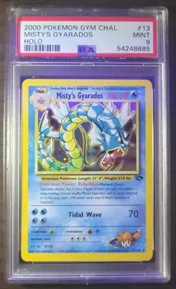 2000 Pokemon Gym Challenge Misty's Gyarados Holo Rare Card 13/132 Graded PSA 9 - Image 1