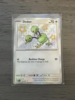 Doduo Baby Shiny Rare SV Paldean Fates Pokemon TCG Card 199/091 NM Condition - Image 1