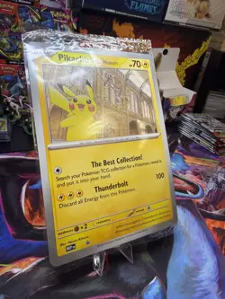 Pikachu At The Museum, Pokemon X Natural History Museum Jumbo Promo Pokemon Card - Image 3