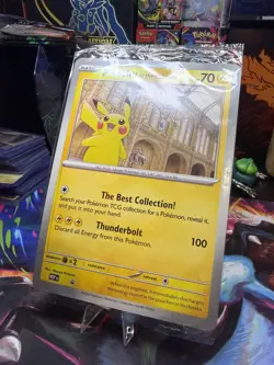 Pikachu At The Museum, Pokemon X Natural History Museum Jumbo Promo Pokemon Card - Image 4