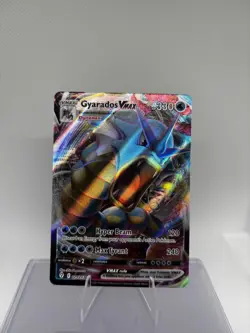 Pokemon Gyarados VMAX TCG Full Art Holo Ultra Rare Dynamax Card 029/203 NM - Image 1