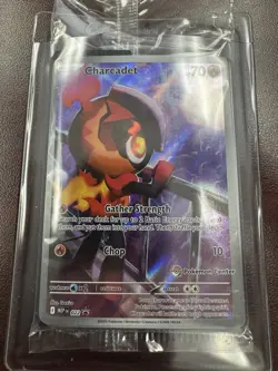 Pokemon Phantasmal Flames Charcadet 022 Pokemon Center Stamped Promo Sealed - Image 1