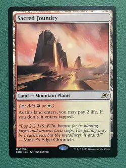 2025 - MTG - SACRED FOUNDRY - Edge Of Eternities - Land Non-Basic - Boros - 1AL - Image 1