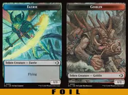FAERIE \ GOBLIN TOKEN ** FOIL ** #05/06 - Lorwyn Eclipsed - NM MTG - Image 1