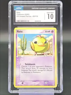 NATU 2005 POKEMON EX UNSEEN FORCES COMMON B 63/115 CGC 10 - Image 1