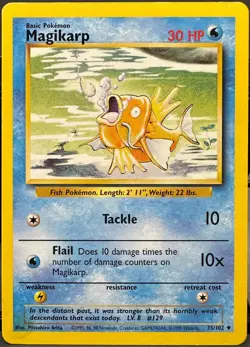Magikarp 35/102 Base Set Pokemon TCG 1999 LP - Image 1