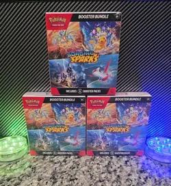 3x Surging Sparks Booster Bundles Factory Sealed Pokemon Scarlet Violet 18 Packs - Image 1