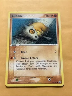 Pokemon TCG Cubone 60/112 Fire Red & Leaf Green Regular MP - Image 1