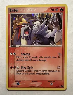 Entei 1/17 POP Series 2 Holo NM Pokemon TCG 2006 - Image 1