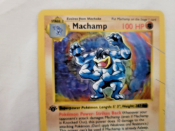 Pokemon 1999 Shadowless Base Set 1st Edition!! Rare Holo Machamp 8/102 (HP) - Image 4