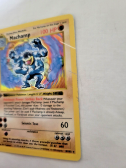 Pokemon 1999 Shadowless Base Set 1st Edition!! Rare Holo Machamp 8/102 (HP) - Image 5
