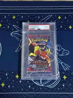 Pokemon Destined Rivals Ethan And Ho-Oh Art Sealed Booster Pack PSA 10 Gem Mint - Image 1
